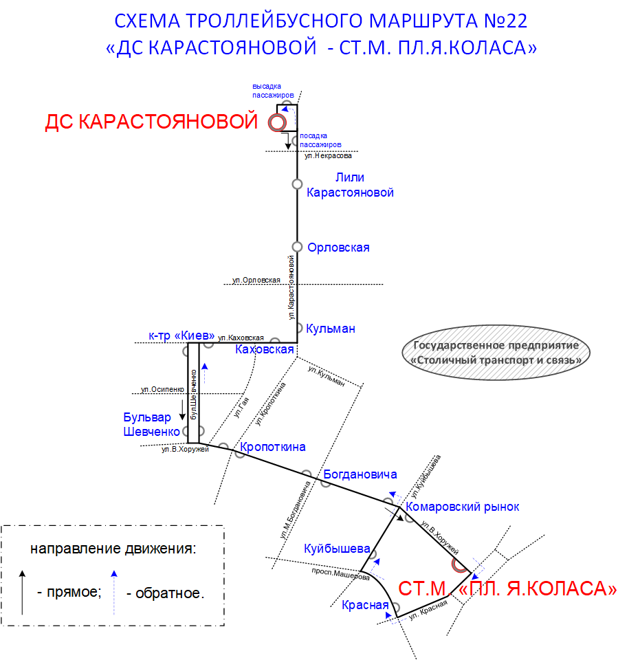 Маршрут троллейбусов в минске с остановками